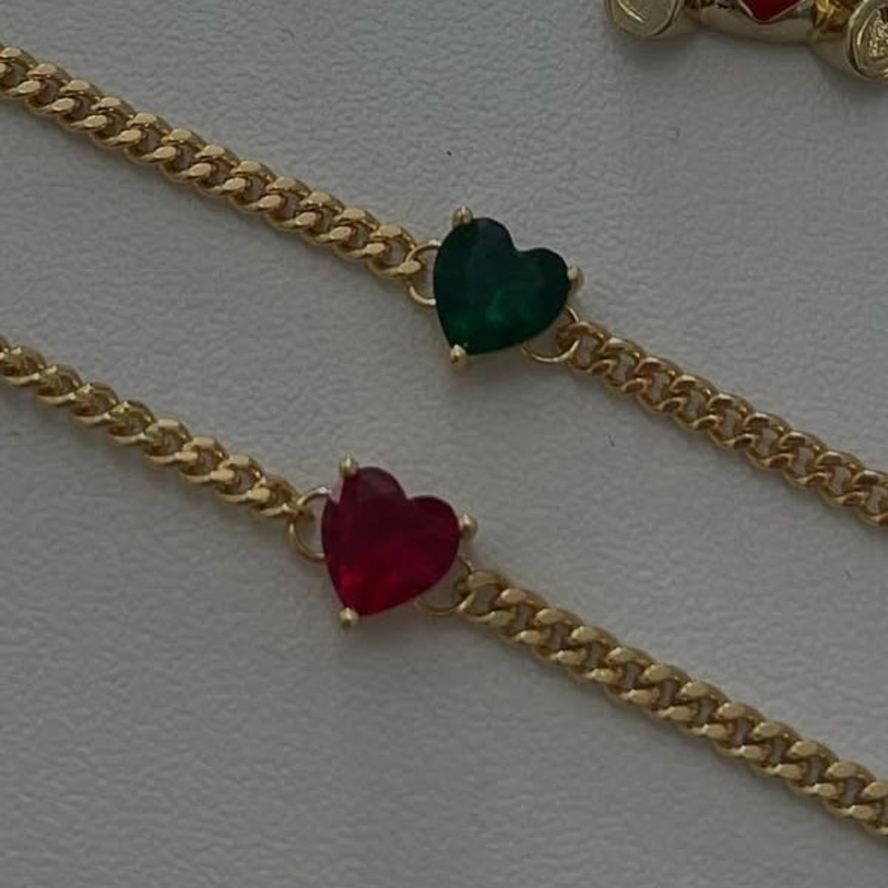 GREEN Heart Emerald Necklace